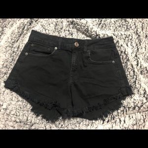 American Eagle black jean shorts, size 4